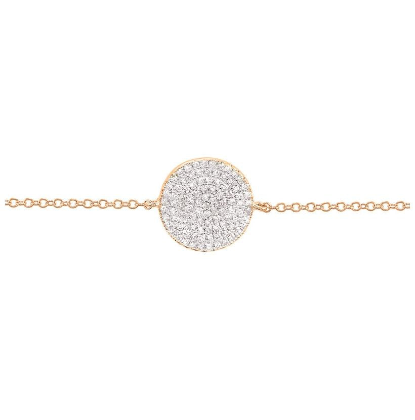 0.21 Ctw Diamond 14k Yellow Gold Round Shape Womens Diamond Bracelet