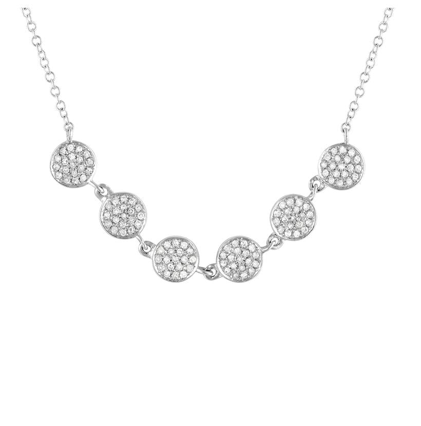 0.26 Ctw Diamond 14k White Gold Diamond Necklace