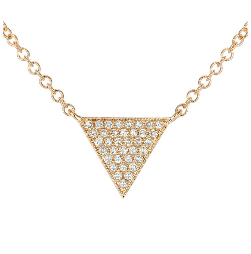 0.08 Ctw Diamond 14k Yellow Gold Round Shape Womens Diamond Necklace