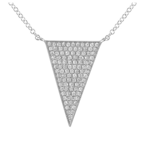 0.26 Ctw Diamond 14k White Gold Round Shape Womens Diamond Necklace