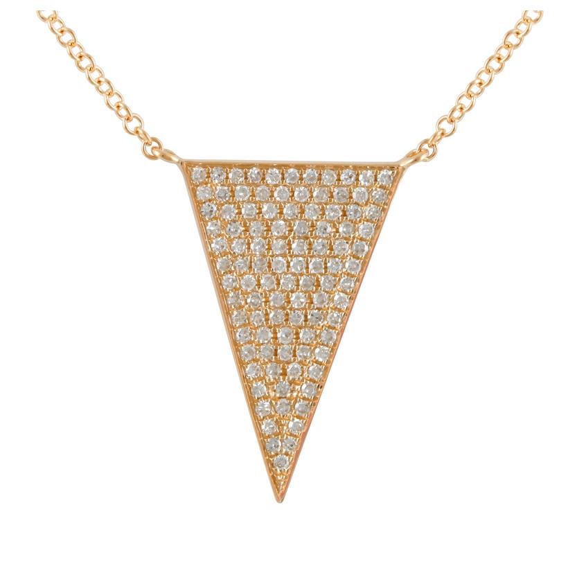 0.25 Ctw Diamond 14k Yellow Gold Round Shape Womens Diamond Necklace