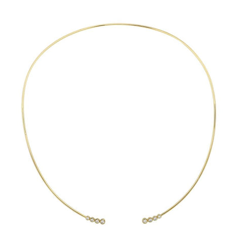 0.36 Ctw Diamond 14k Yellow Gold Round Shape Womens Diamond Necklace