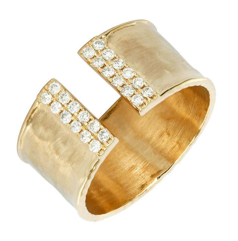 0.21 Ctw Diamond 14k Yellow Gold Round Shape Womens Diamond Ring
