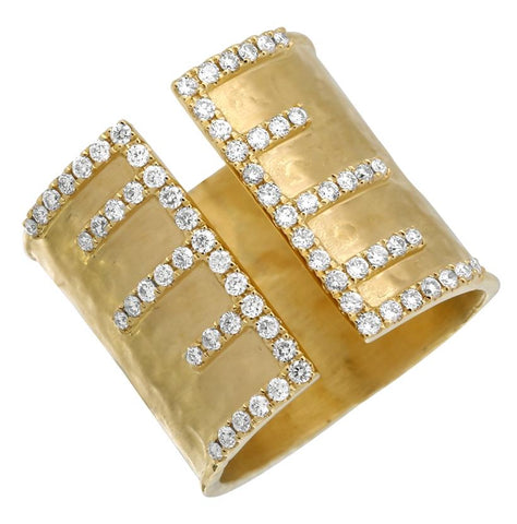 0.55 Ctw Diamond 14k Yellow Gold Round Shape Womens Diamond Ring