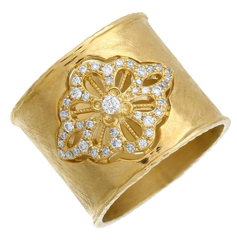 0.27 Ctw Diamond 14k Yellow Gold Round Shape Womens Diamond Ring