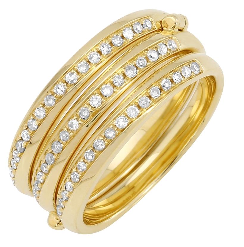 0.33 Ctw Diamond 14k Yellow Gold Round Shape Womens Diamond Ring