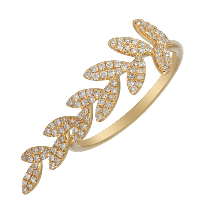 0.32 Ctw Diamond 14k Yellow Gold Round Shape Womens Diamond Ring