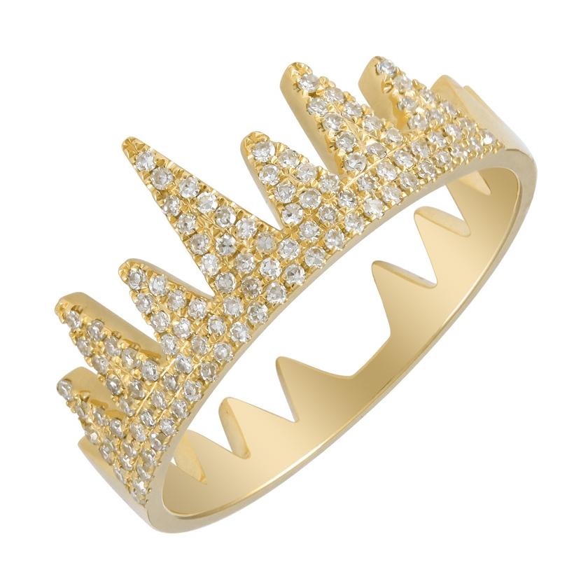 0.26 Ctw Diamond 14k Yellow Gold Round Shape Womens Diamond Ring