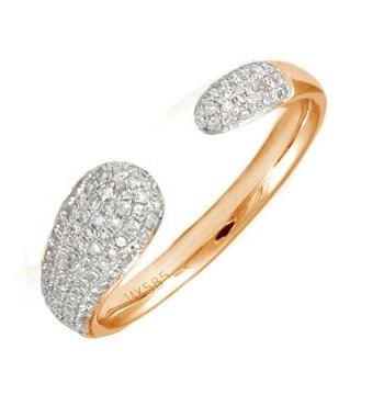 0.35 Ctw Diamond 14k Rose Gold Round Shape Womens Diamond Ring