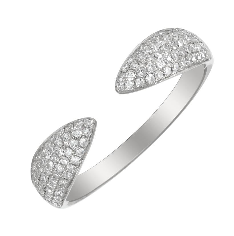 0.35 Ctw Diamond 14k White Gold Round Shape Womens Diamond Ring