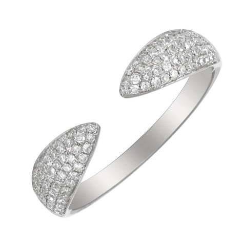 0.35 Ctw Diamond 14k White Gold Round Shape Womens Diamond Ring