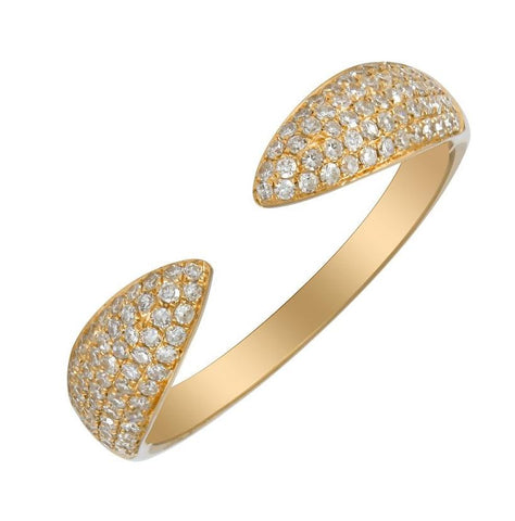 0.36 Ctw Diamond 14k Yellow Gold Womens Diamond Ring