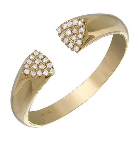 0.08 Ctw Diamond 14k Yellow Gold Round Shape Womens Diamond Ring