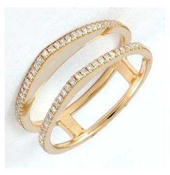 0.18 Ctw Diamond 14k Yellow Gold Round Shape Womens Diamond Ring