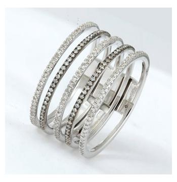 0.36 Ctw Diamond 14k White Gold Round Shape Womens Diamond Ring