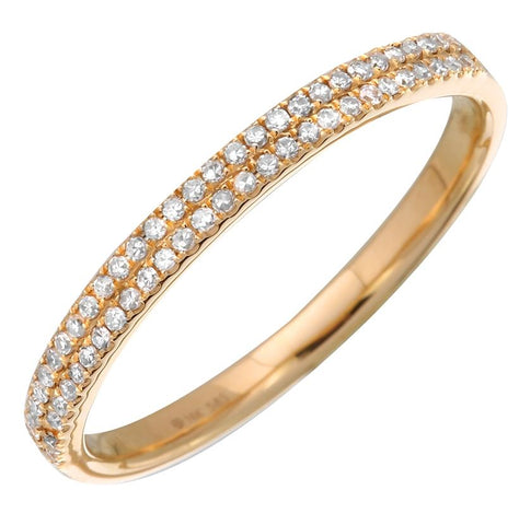 0.14 Ctw Diamond 14k Yellow Gold Round Shape Womens Diamond Ring