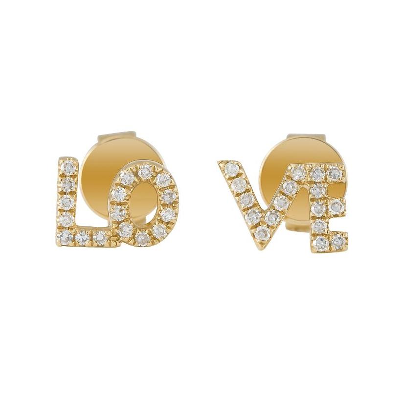 0.1 Ctw Diamond 14k Yellow Gold Round Shape Womens Diamond Earrings