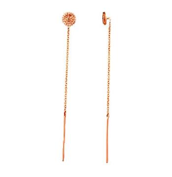 0.15 Ctw Diamond 14k Rose Gold Round Shape Womens Diamond Earrings