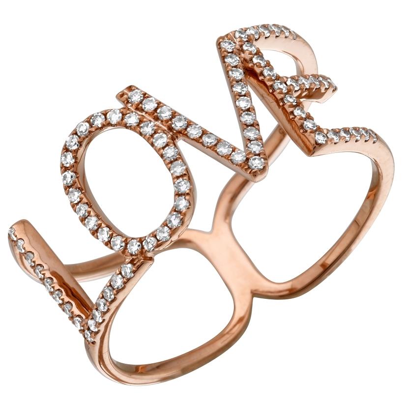 0.2 Ctw Diamond 14k Rose Gold Round Shape Womens Diamond Ring