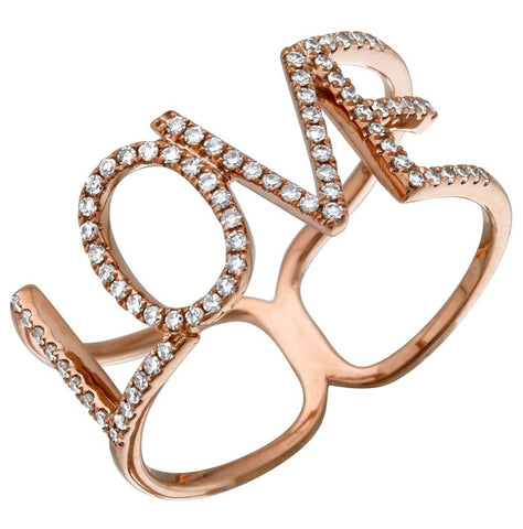 0.2 Ctw Diamond 14k Rose Gold Round Shape Womens Diamond Ring