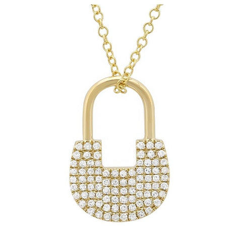 0.18 Ctw Diamond 14k Yellow Gold Round Shape Womens Diamond Necklace Pendant With 16 Inch Chain