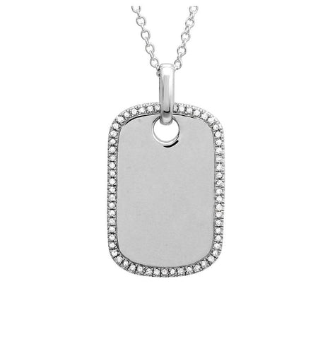 0.14 Ctw Diamond 14k White Gold Round Shape Womens Diamond Necklace Pendant With 16 Inch Chain