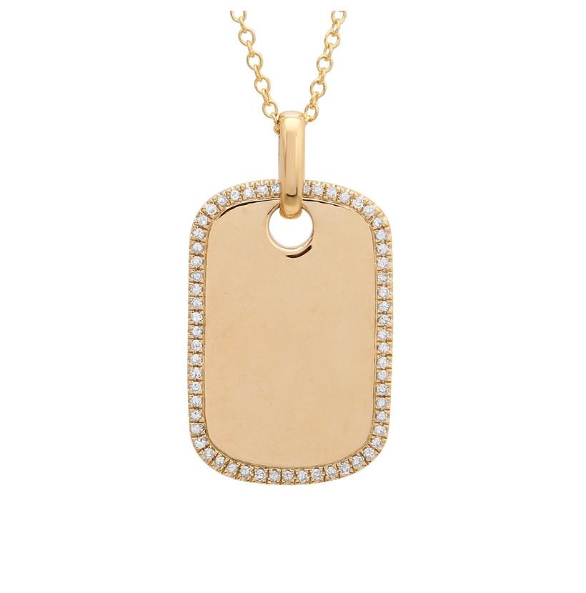 0.16 Ctw Diamond 14k Yellow Gold Round Shape Womens Diamond Necklace Pendant With 16 Inch Chain