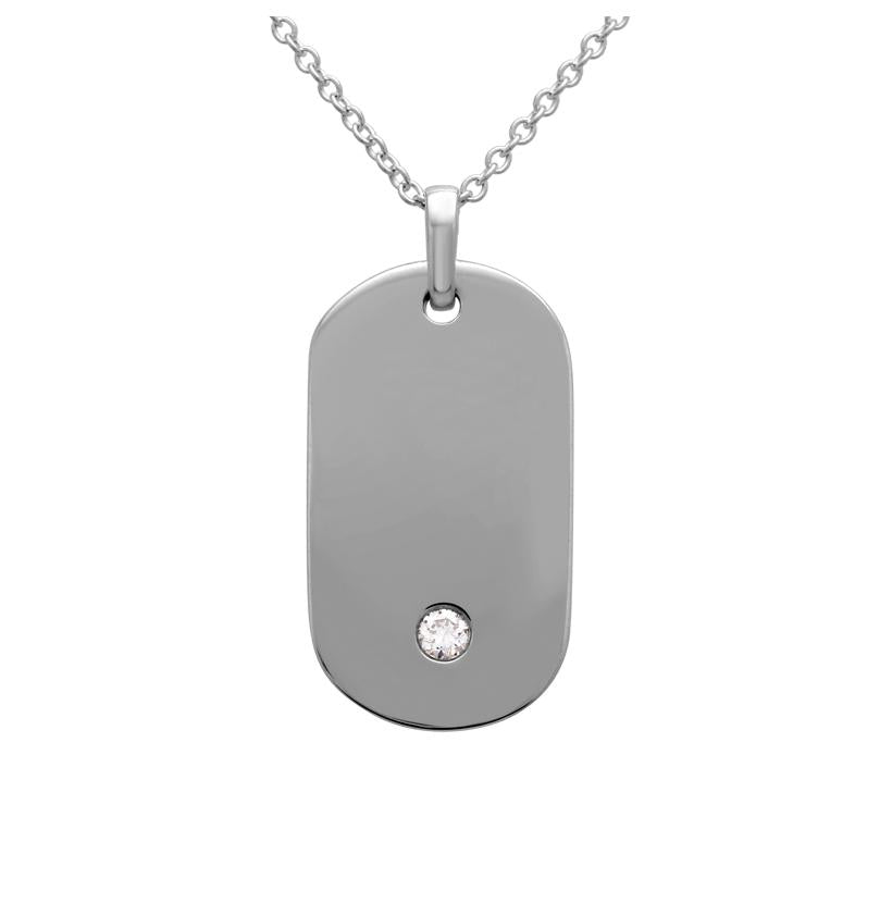 0.05 Ctw Diamond 14k White Gold Round Shape Womens Diamond Necklace Pendant With 16 Inch Chain