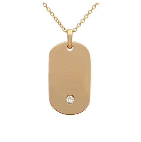 0.05 Ctw Diamond 14k Yellow Gold Round Shape Womens Diamond Necklace Pendant With 16 Inch Chain