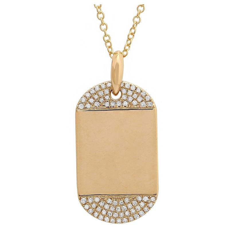 0.15 Ctw Diamond 14k Yellow Gold Round Shape Womens Diamond Necklace Pendant With 16 Inch Chain