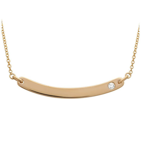 0.06 Ctw Diamond 14k Yellow Gold Round Shape Womens Diamond Necklace