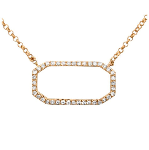 0.08 Ctw Diamond 14k Yellow Gold Round Shape Womens Diamond Necklace