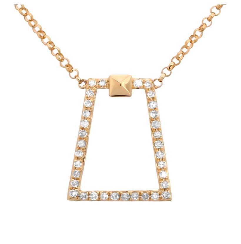 0.07 Ctw Diamond 14k Yellow Gold Round Shape Womens Diamond Necklace