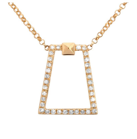 0.07 Ctw Diamond 14k Yellow Gold Round Shape Womens Diamond Necklace