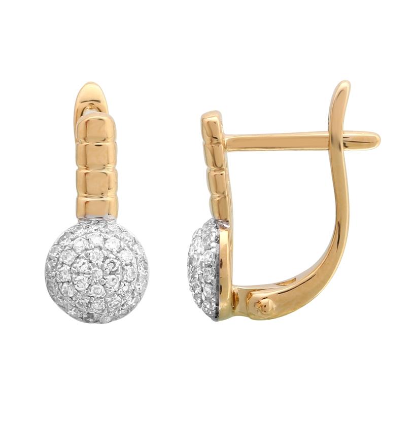 0.22 Ctw Diamond 14k Yellow Gold Round Shape Womens Diamond Earrings