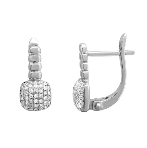 0.23 Ctw Diamond 14k White Gold Round Shape Womens Diamond Earrings