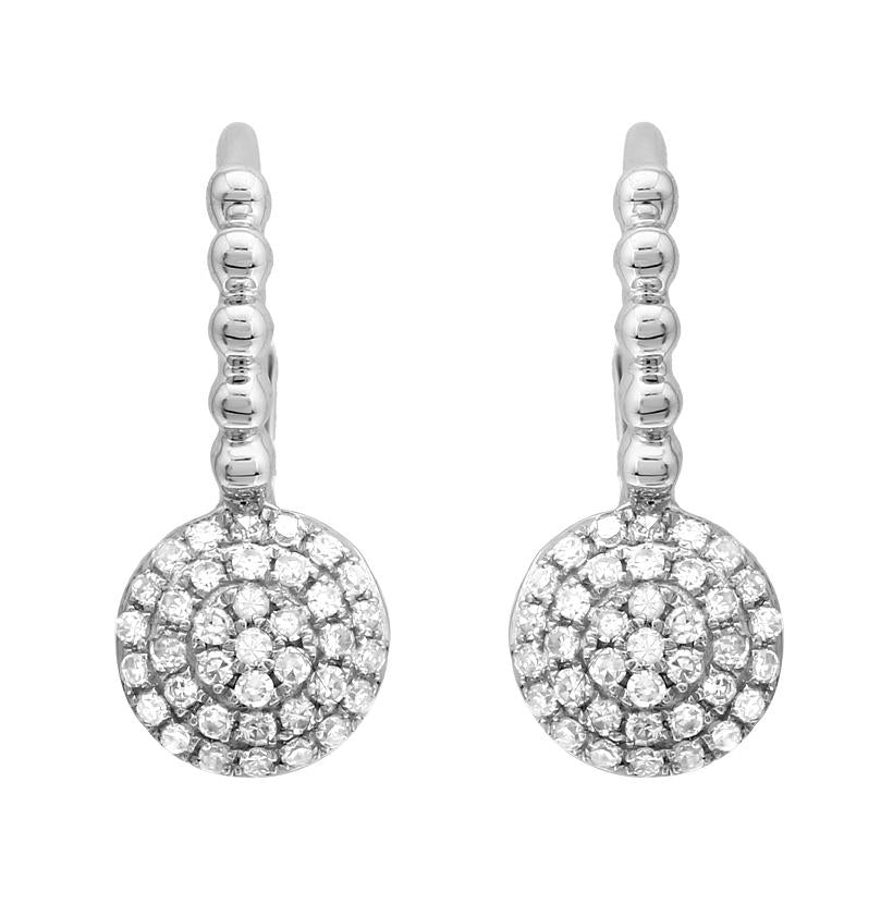 0.21 Ctw Diamond 14k White Gold Round Shape Womens Diamond Earrings