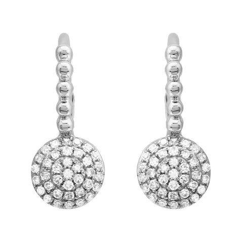 0.21 Ctw Diamond 14k White Gold Round Shape Womens Diamond Earrings