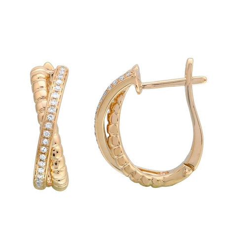 0.16 Ctw Diamond 14k Yellow Gold Round Shape Womens Diamond Earrings