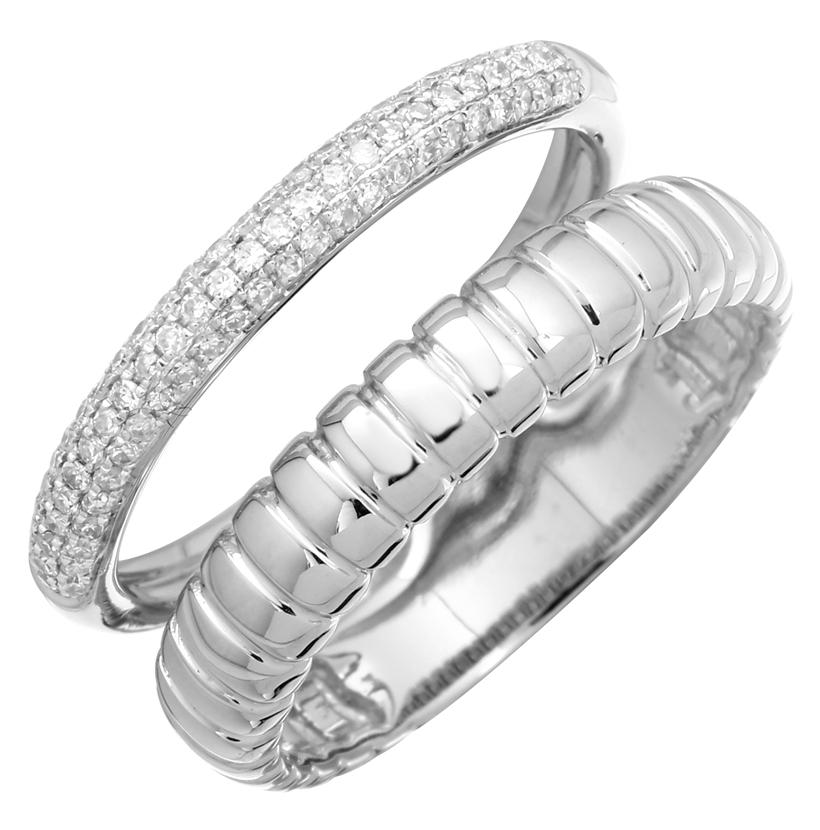 0.21 Ctw Diamond 14k White Gold Round Shape Womens Diamond Ring