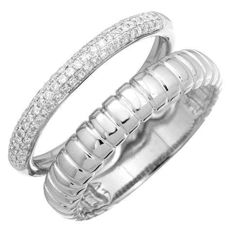 0.21 Ctw Diamond 14k White Gold Round Shape Womens Diamond Ring