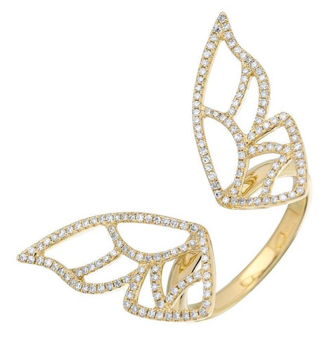 0.39 Ctw Diamond 14k Yellow Gold Round Shape Womens Diamond Ring