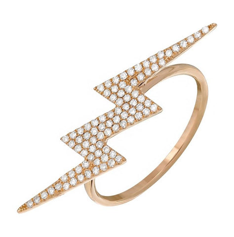 0.27 Ctw Diamond 14k Rose Gold Round Shape Womens Diamond Ring