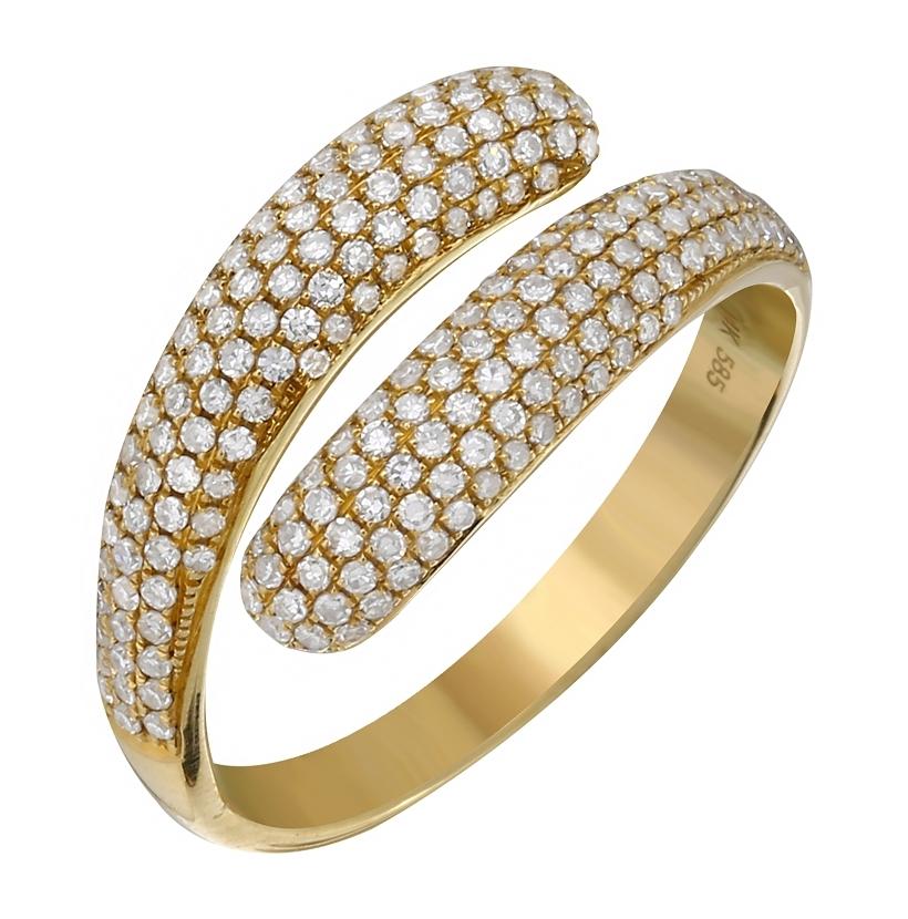 0.65 Ctw Diamond 14k Yellow Gold Round Shape Womens Diamond Ring