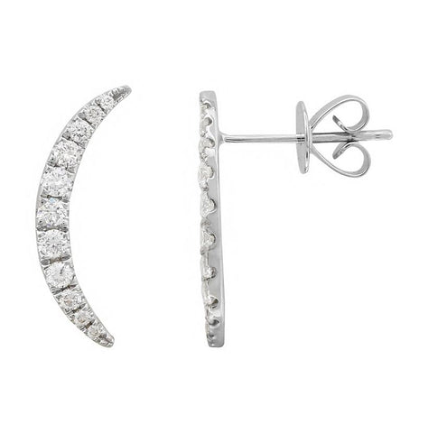 0.38 Ctw Diamond 14k White Gold Round Shape Womens Diamond Earrings