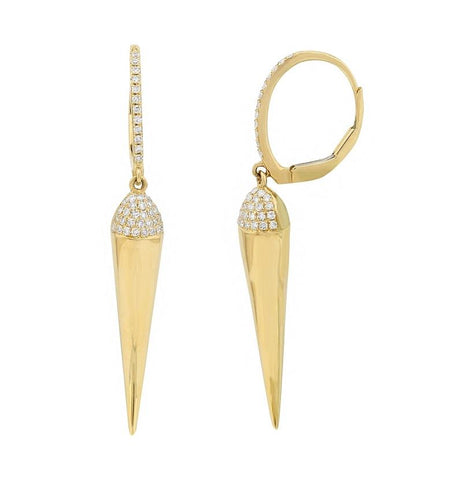 0.28 Ctw Diamond 14k Yellow Gold Round Shape Womens Diamond Earrings