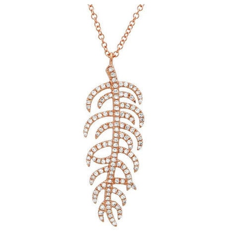 0.35 Ctw Diamond 14k Rose Gold Round Shape Womens Diamond Necklace Pendant With 16 Inch Chain