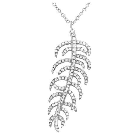 0.33 Ctw Diamond 14k White Gold Round Shape Womens Diamond Necklace Pendant With 16 Inch Chain