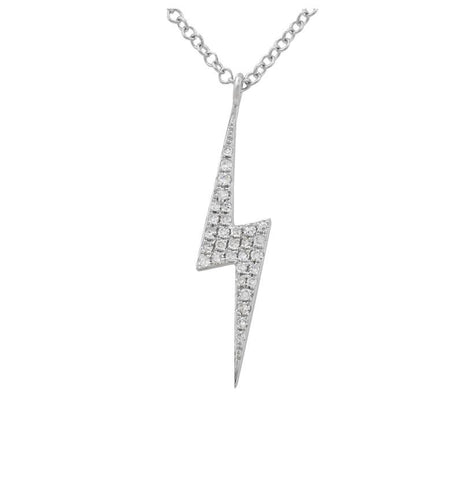 0.08 Ctw Diamond 14k White Gold Round Shape Womens Diamond Necklace Pendant With 16 Inch Chain