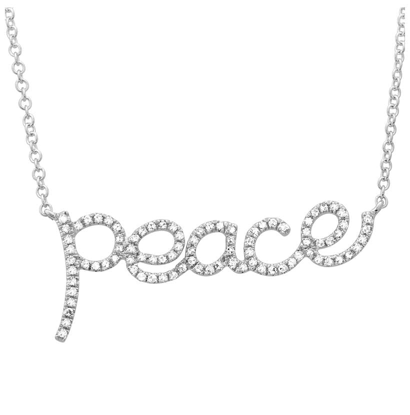 0.21 Ctw Diamond 14k White Gold Round Shape Womens Diamond Necklace